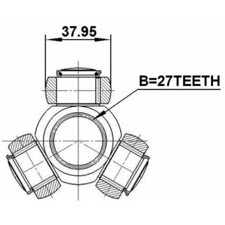 Трипоид 27x37.95 MERCEDES BENZ E-CLASS 211 4 MATIC 2002-2009 FEBEST 1616-221 фото 2