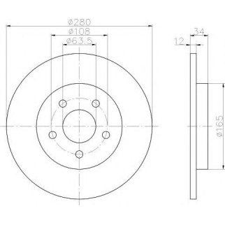 Диск тормозной PAGID 8DD 355 108-061 фото