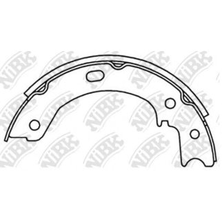 Колодки барабанные к-кт NiBK FN1244 фото