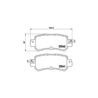 Колодки тормозные задние к-кт brembo P 49 047 фото