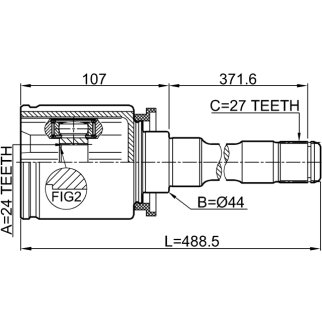 ШРУС внутренний FEBEST 1911-E83RH фото 2
