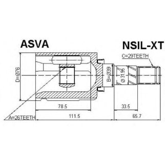 ШРУС внутренний ASVA NSIL-XT фото