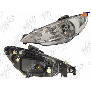 Фара передн лев с ЭК PEUGEOT: 206 03-07 фото