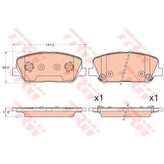 Колодки тормозные передние к-кт TRW GDB3582 фото