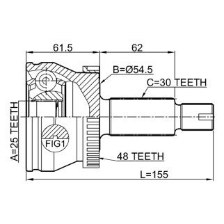 Шрус наружный 25X54X30 фото 2 Шрус наружный 25X54X30 фото 2