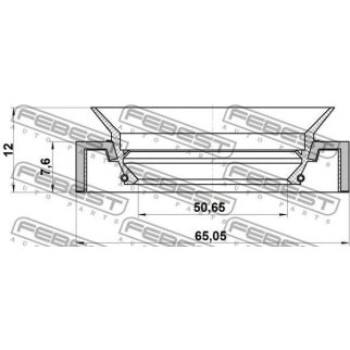 95HCY-52650812X_сальник ступицы зад.! 52x65x7.5/12 Toyota Corolla 1.8 95-01 фото