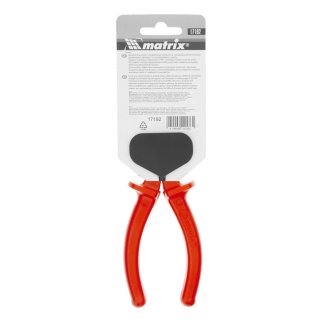 MATRIX 17192 Длинногубцы Econom, 160 мм, прямые шлифованные, пластмассовые рукоятки фото 1