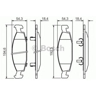 Колодки тормозные передние к-кт BOSCH 0 986 424 666 фото