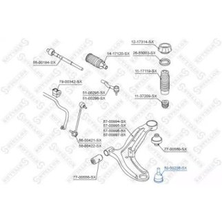 52-00236-SX_опора шаровая нижняя! KIA Soul 08> фото