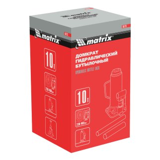 Домкрат бутылочный 10т гидравлический 230-460мм MATRIX фото 32