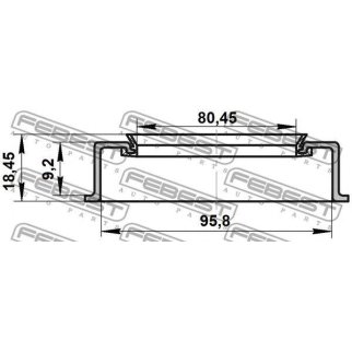 Сальник ступицы FEBEST 95ADS-81960918X фото
