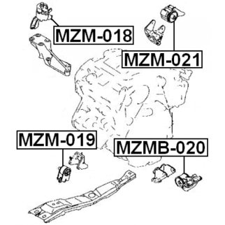 Опора двигателя FEBEST MZM-019 фото 2