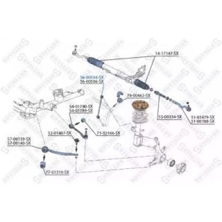56-00504-SX_тяга стабилизатора переднего левая! BMW X5 all 00> фото