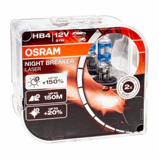 Лампа 12V HB4 51W P22d OSRAM NIGHT BREAKER LASER 9006NL-HCB фото