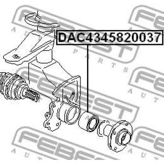 Подшипник передней ступицы FEBEST DAC4345820037 фото