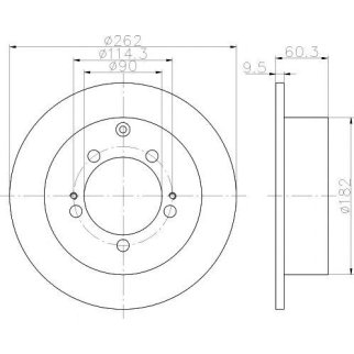 Диск тормозной задний MINTEX MDC1448 фото