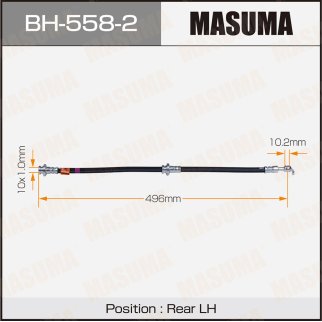 BH-558-2_шланг тормозной задний левый! Nissan Primera 1.6/1.8/2.0/1.9DCi/2.2Di 02> фото