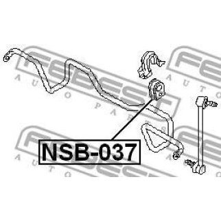 Втулка (сайлентблок) переднего стабилизатора FEBEST NSB-037 фото