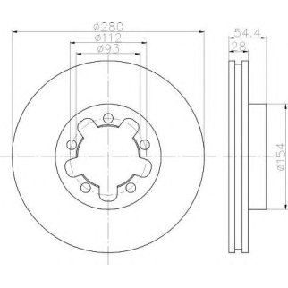 Диск тормозной PAGID 8DD 355 113-261 фото