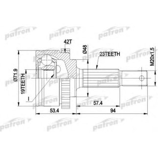 ШРУС наружн к-кт 23x48x19 ABS:42T NISSAN: MICRA 92-03 фото