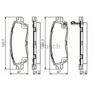 Колодки тормозные к-кт BOSCH 0 986 495 164 фото