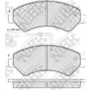 Колодки тормозные передние к-кт NiBK PN0516W фото