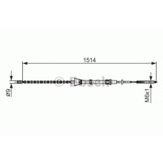 Трос стояночного тормоза BOSCH 1 987 477 695 фото