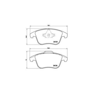 Колодки тормозные передние к-кт brembo P 44 020 фото