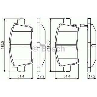 Колодки тормозные передние к-кт BOSCH 0 986 495 242 фото