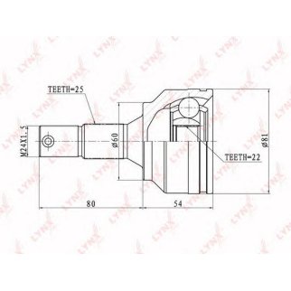 ШРУС наружный LYNXauto CO6100 фото