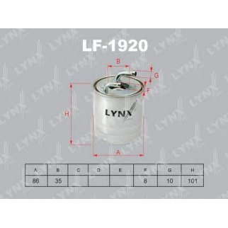 Фильтр топливный LYNXauto LF-1920 фото