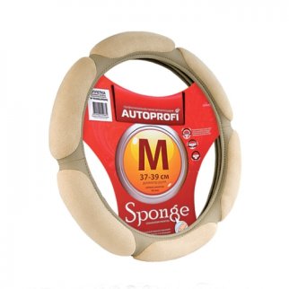 Оплетка на руль SP-5026 (M) BIEGE алькантара AUTOPROFI фото