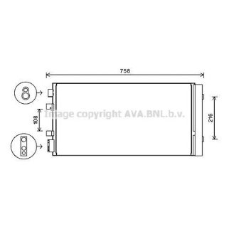 Радиатор кондиционера (конденсер) AVA RTA5483D фото