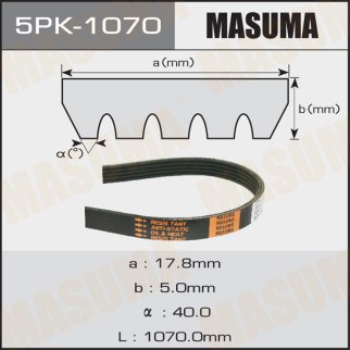 Ремень ручейковый Masuma 5PK-1070 фото