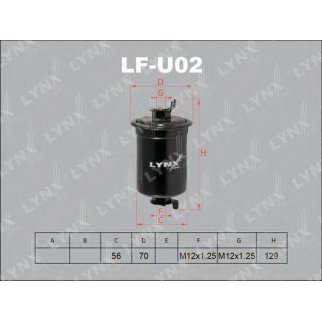 Фильтр топливный LYNXauto LF-U02 фото
