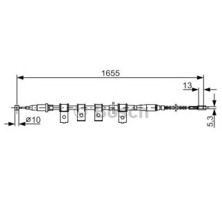 Трос стояночного тормоза левый BOSCH 1 987 477 920 фото