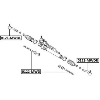Наконечник рулевой ASVA 0121-MWDL фото