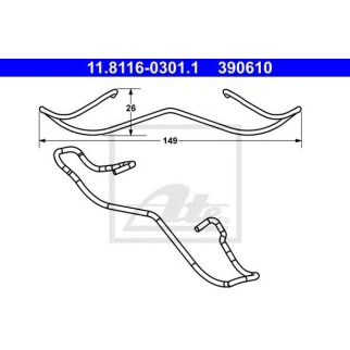 Пружина переднего суппорта ATE 11.8116-0301.1 фото