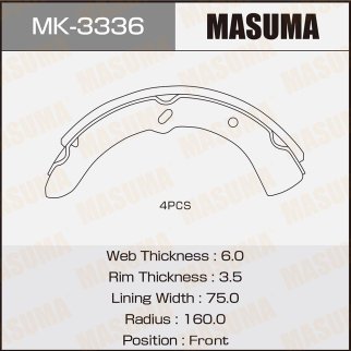 Колодки барабанные к-кт Masuma MK-3336 фото