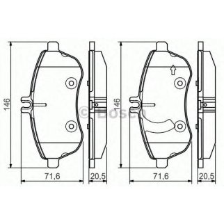 Колодки тормозные передние к-кт BOSCH 0 986 495 104 фото