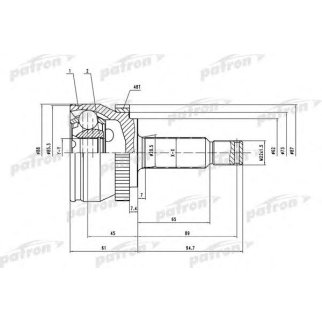 Шрус привода PATRON PCV1661 фото