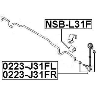 Втулка переднего стабилизатора FEBEST NSB-L31F фото 2 Втулка переднего стабилизатора FEBEST NSB-L31F фото 2