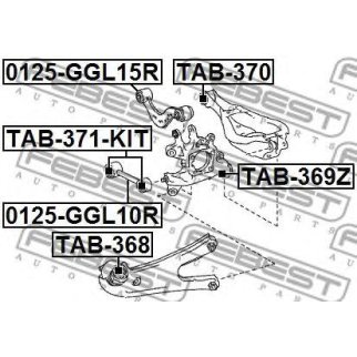 Сайлентблок FEBEST TAB-371-KIT фото