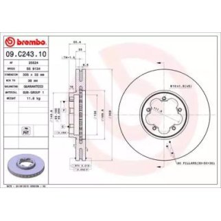 Диск тормозной brembo 09.C243.10 фото