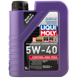 Масло моторное LIQUI MOLY SYNTHOIL HIGH-TECH A3/B4 SN 5W40 1л синт. фото