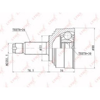 ШРУС наружный LYNXauto CO3403 фото