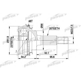 Шрус привода PATRON PCV1347 фото