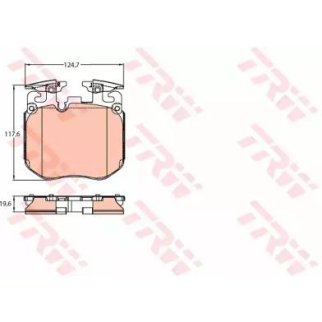 Колодки тормозные передние к-кт TRW GDB2147 фото