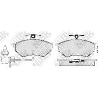 Колодки тормозные передние к-кт NiBK PN0023W фото