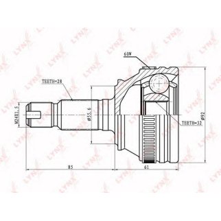 ШРУС наружный перед прав/лев фото